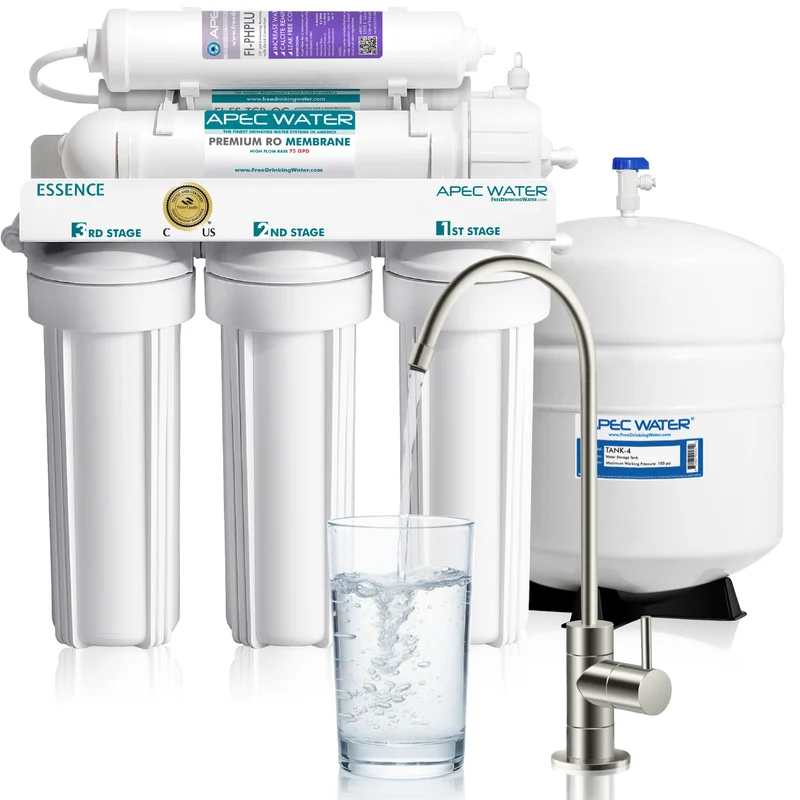 APEC ROES-PH75 Essence Alkaline Mineral 6-Stage Reverse Osmosis System well water filter