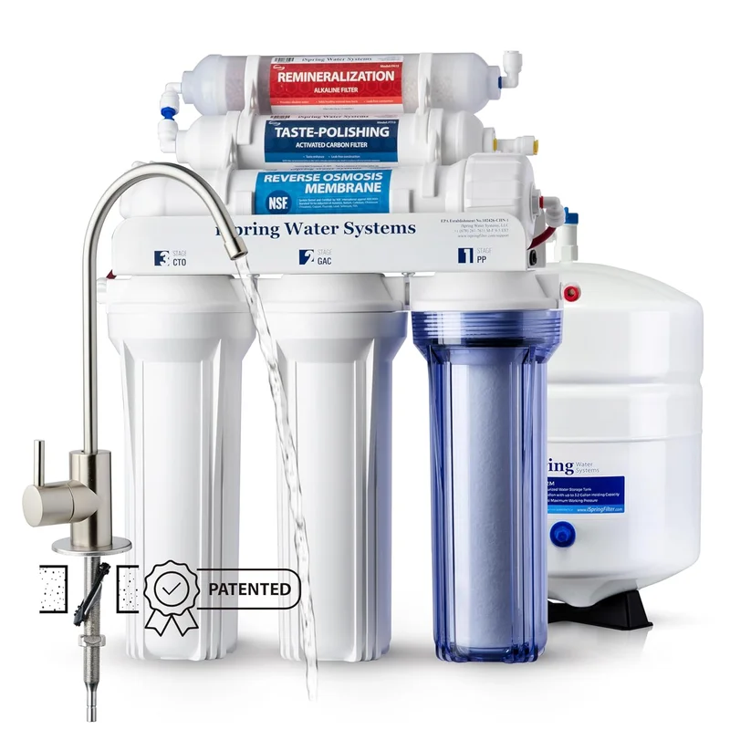 iSpring RCC7AK 6-Stage Alkaline Reverse Osmosis System well water filter