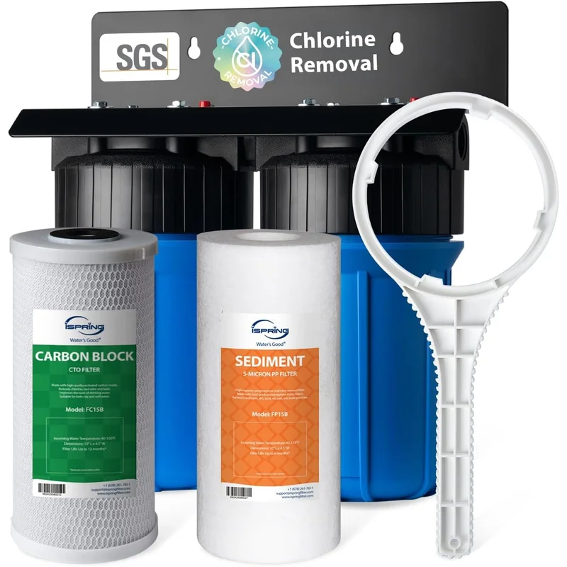 iSpring WGB21B 2-Stage Whole House Water Filter well water filter