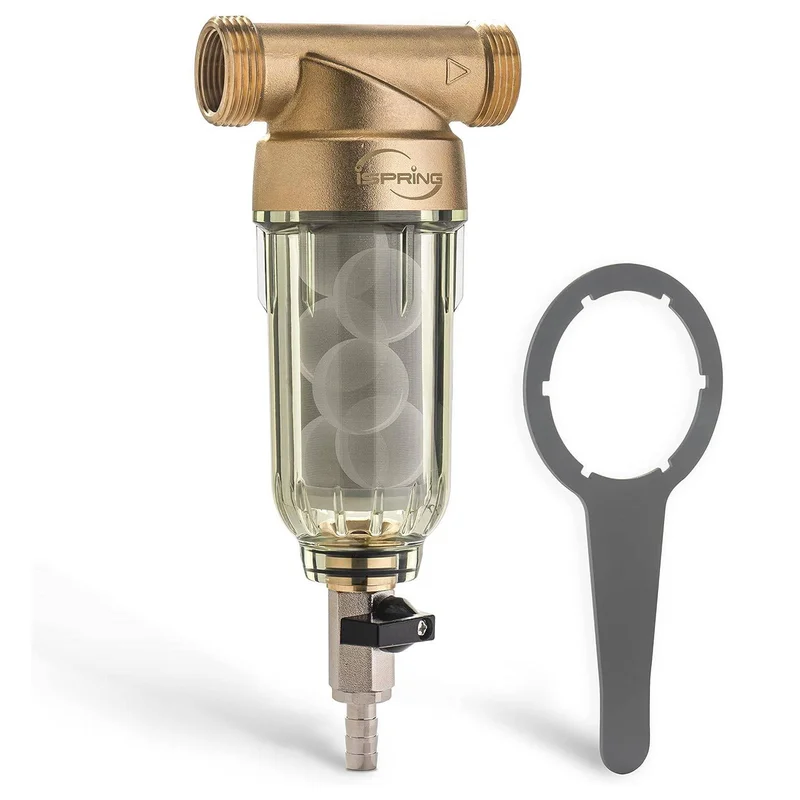 iSpring WSP-50SL Spin Down Sediment Filter with Siliphos well water filter